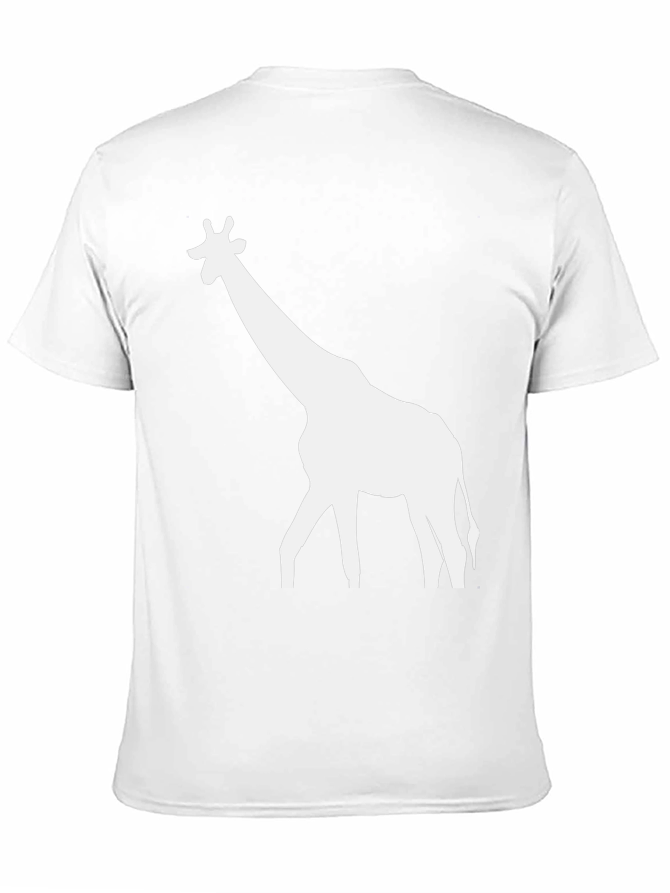 Giraffe Graphic Tee - Black Cotton Blend Casual T-Shirt