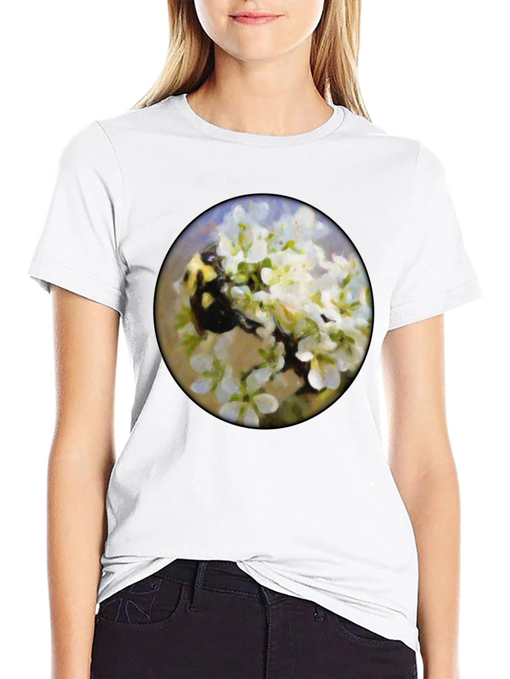 Bumble Bee Floral T-Shirt - Nature Lover Tee