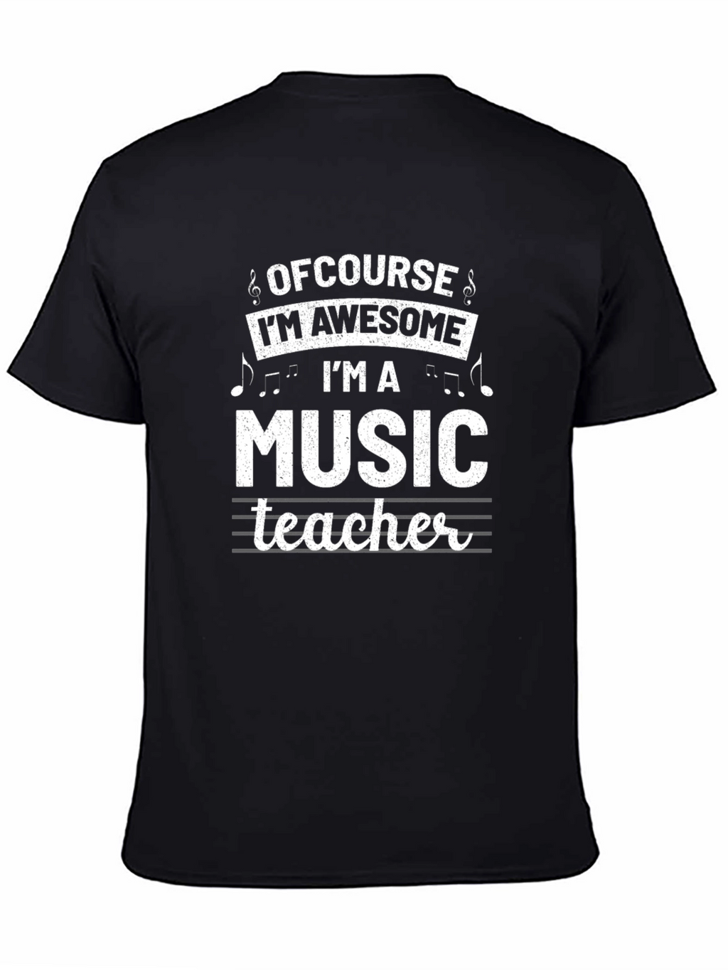 Awesome Music Teacher Graphic Tee - Black