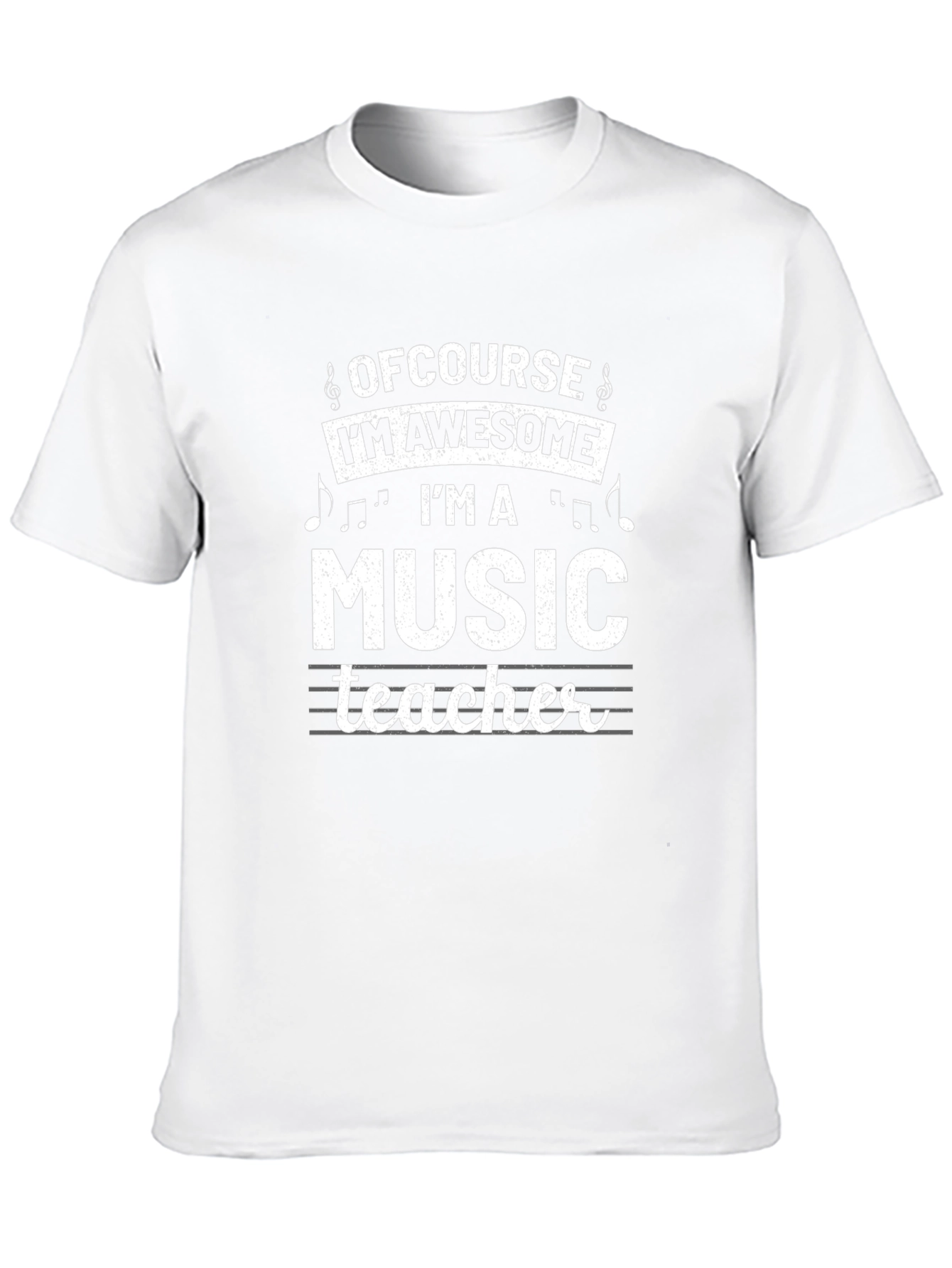 Awesome Music Teacher Graphic Tee - Black