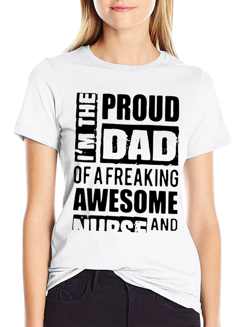 Proud Dad of an Awesome Nurse Graphic T-Shirt