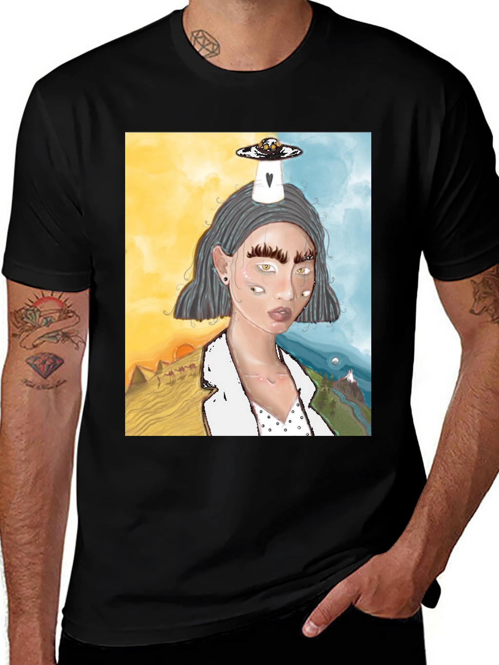Surreal Dreamscape Graphic Tee - Unique Design