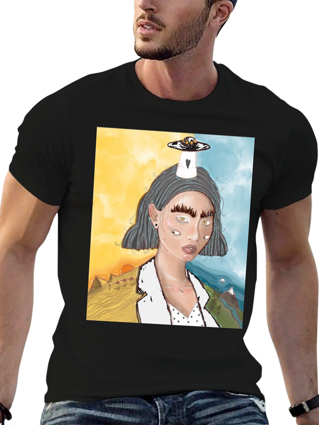 Surreal Dreamscape Graphic Tee - Unique Design