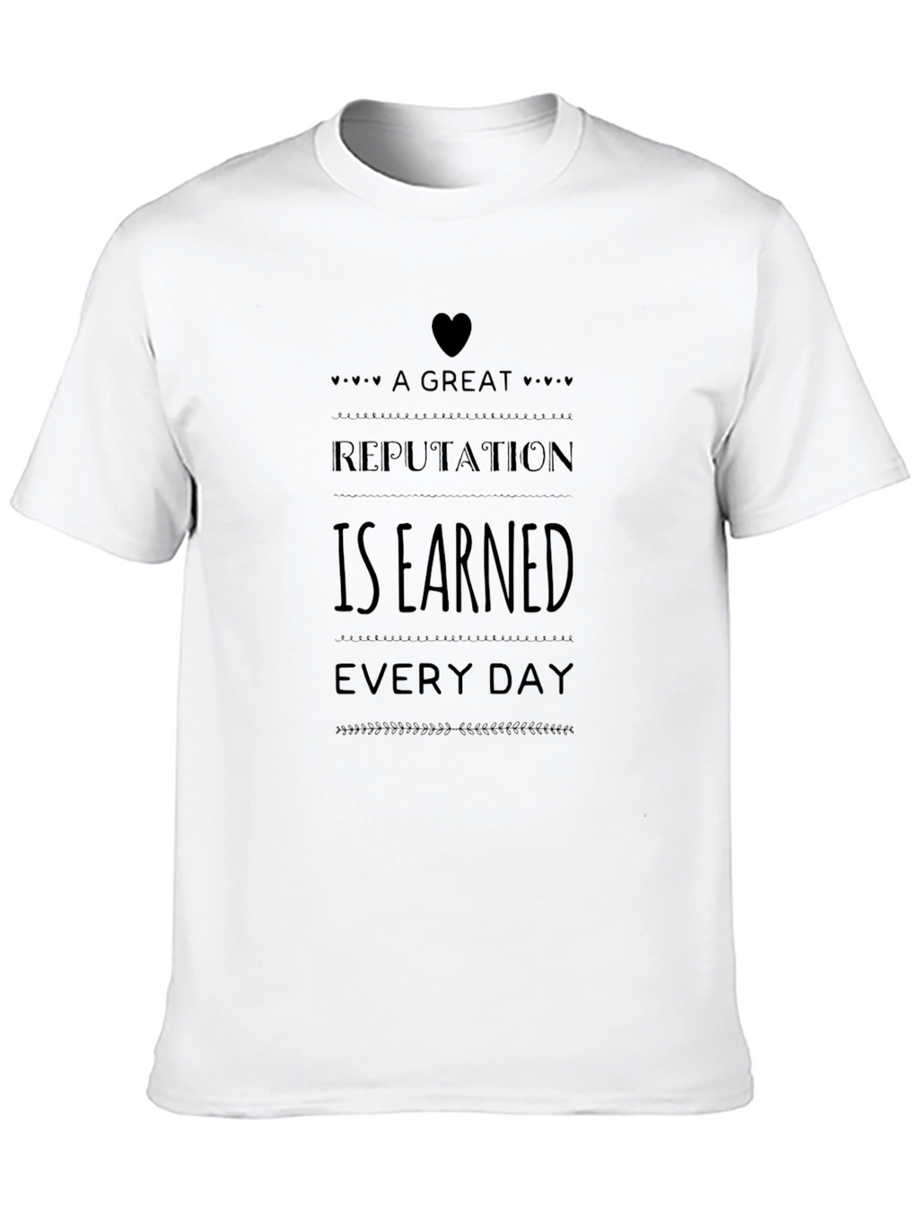 Earned Reputation Black Graphic T-Shirt