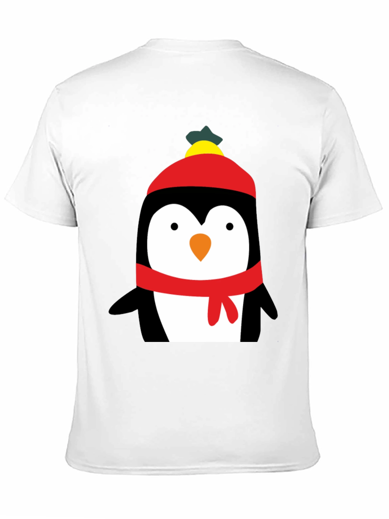 Penguin Winter Hat Graphic T-Shirt