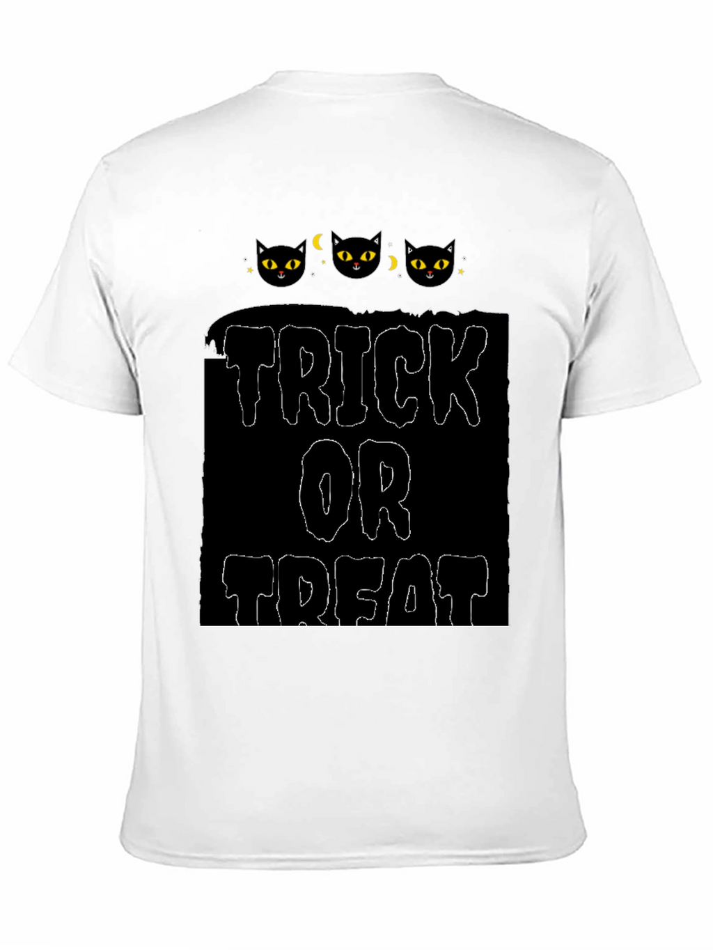 Halloween Black Cat Trick or Treat Graphic Tee