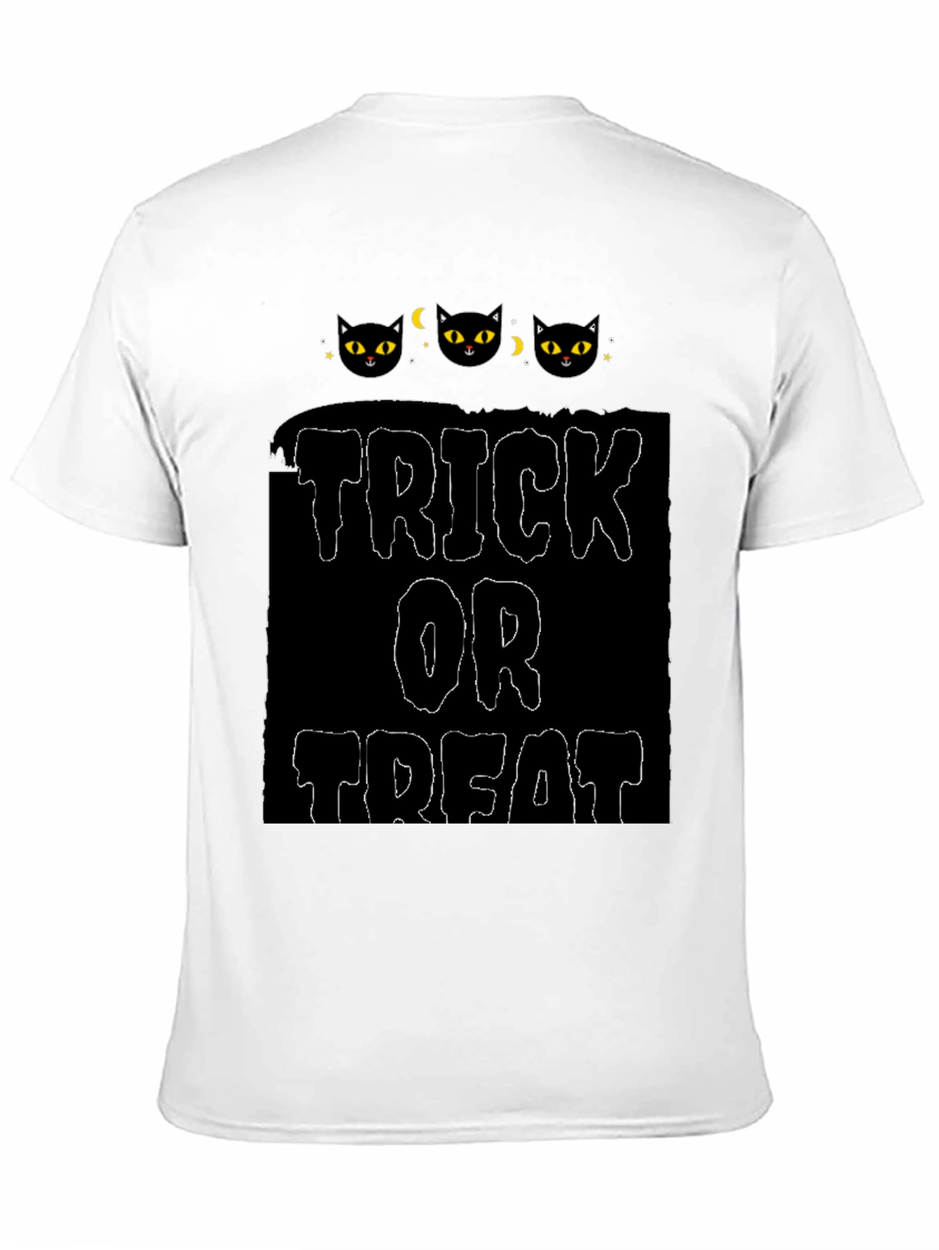 Halloween Black Cat Trick or Treat Graphic Tee
