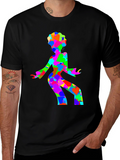 Groovy Disco Lady Black T-Shirt