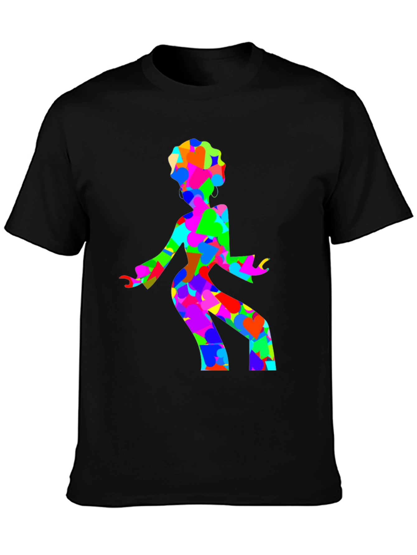 Groovy Disco Lady Black T-Shirt