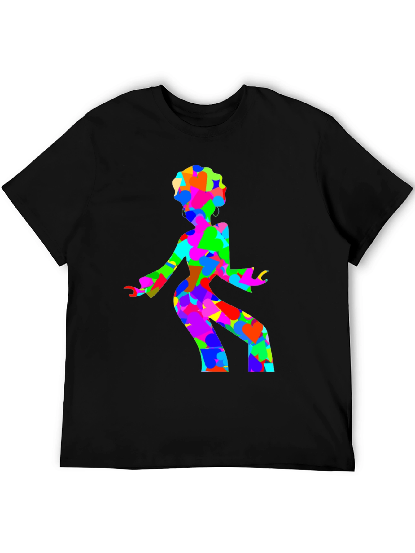 Groovy Disco Lady Black T-Shirt