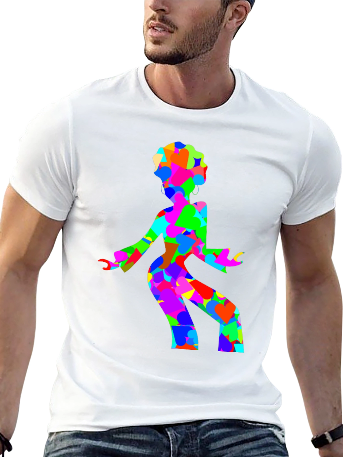 Groovy Disco Lady Black T-Shirt