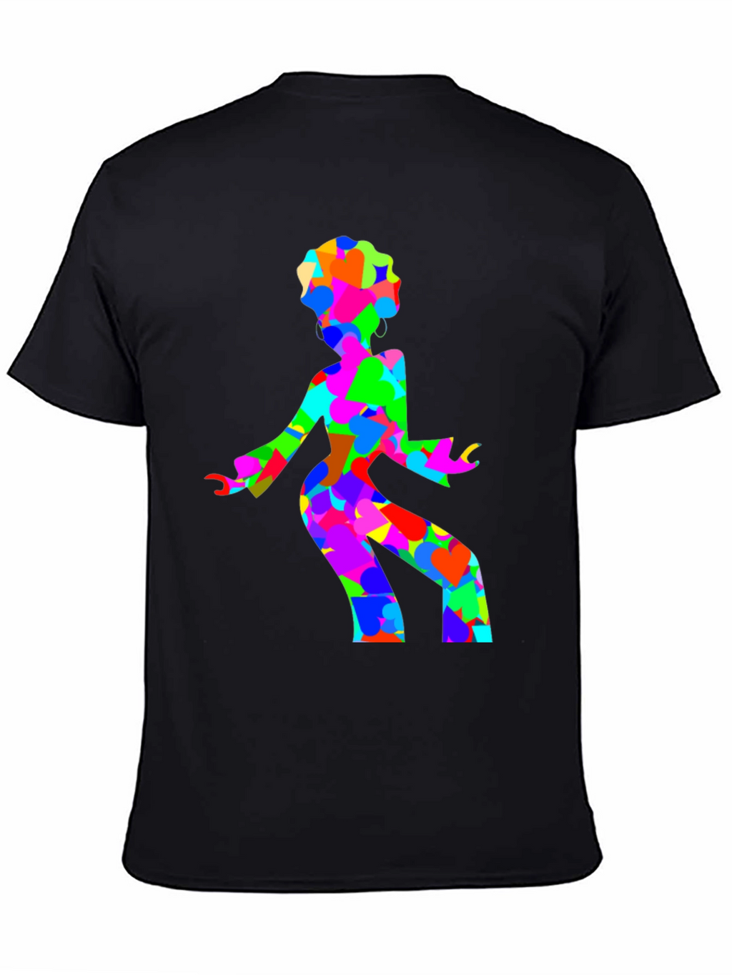 Groovy Disco Lady Black T-Shirt