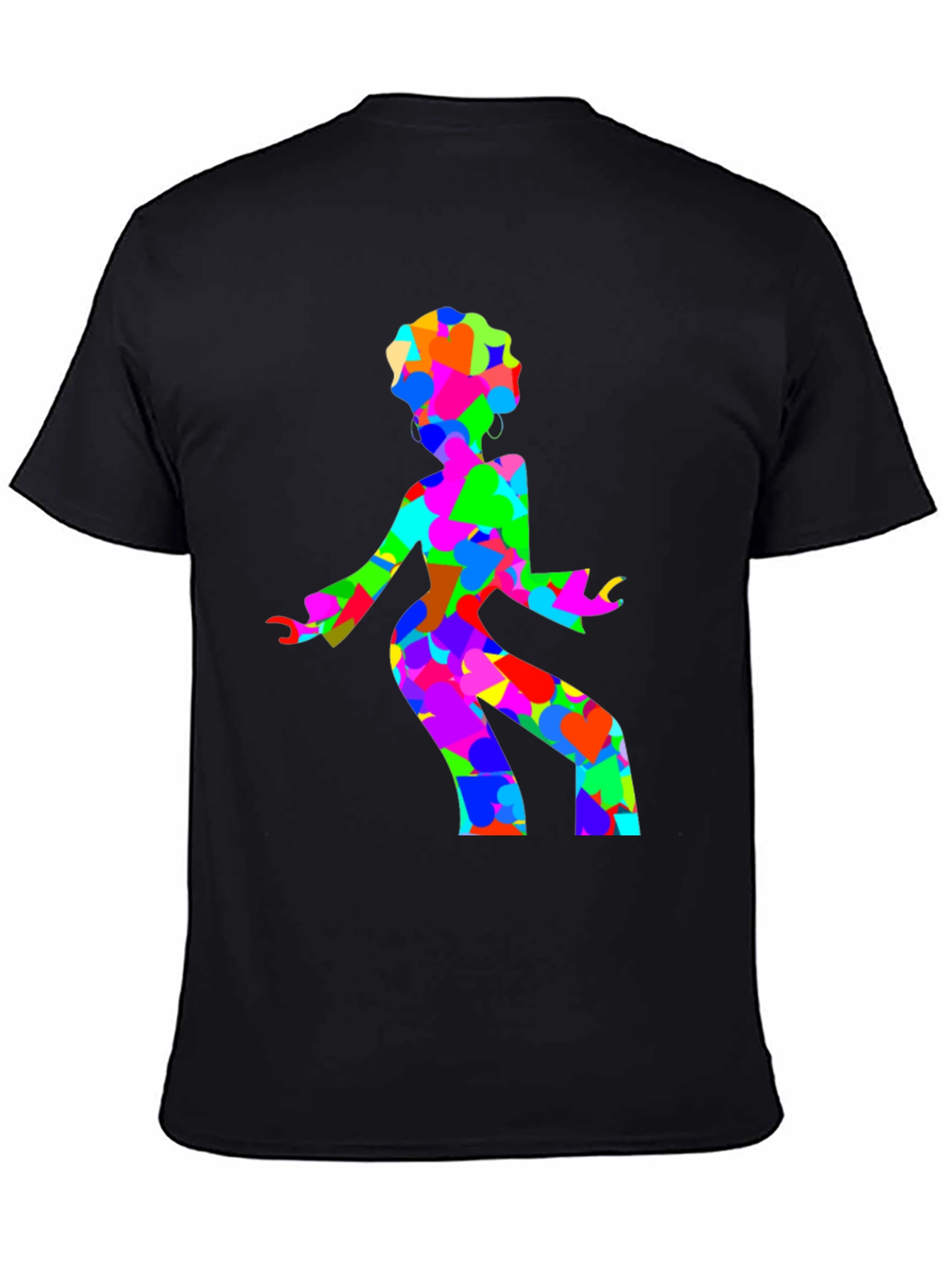 Groovy Disco Lady Black T-Shirt