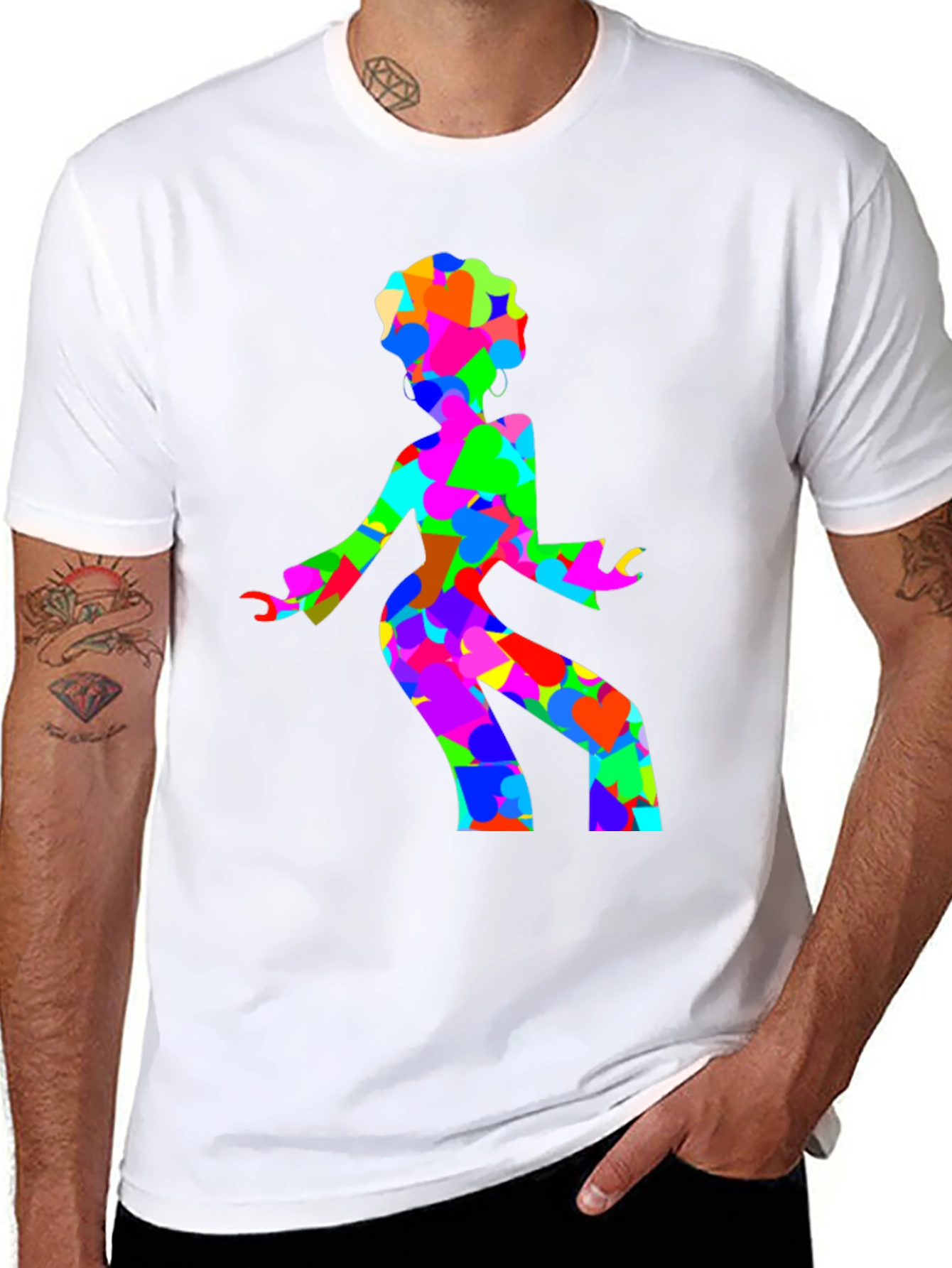 Groovy Disco Lady Black T-Shirt