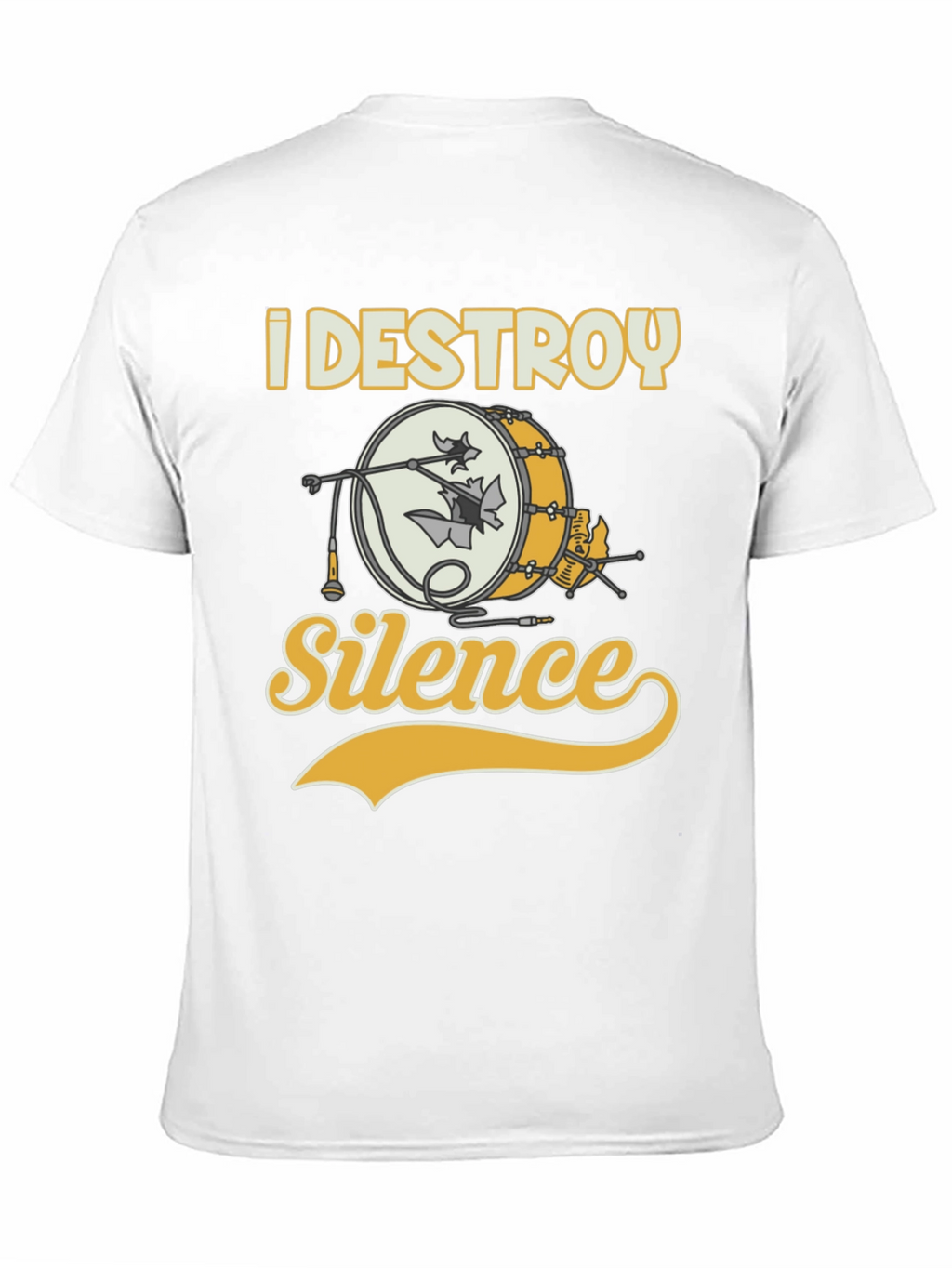 I Destroy Silence Drummer T-Shirt - Black