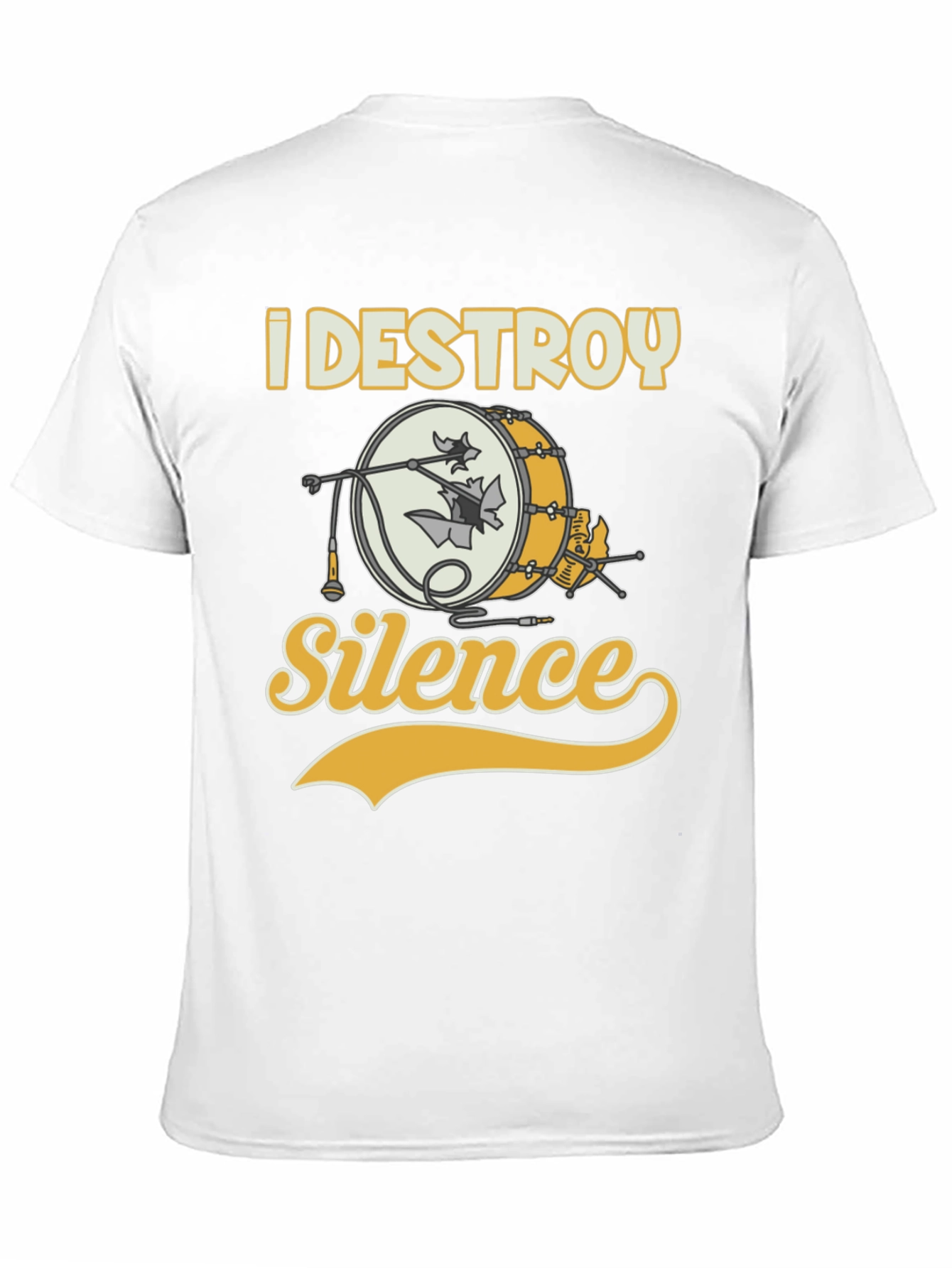 I Destroy Silence Drummer T-Shirt - Black