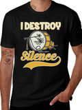 I Destroy Silence Drummer T-Shirt - Black