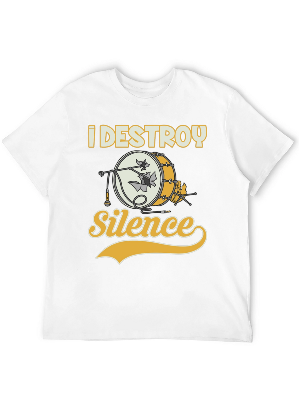 I Destroy Silence Drummer T-Shirt - Black