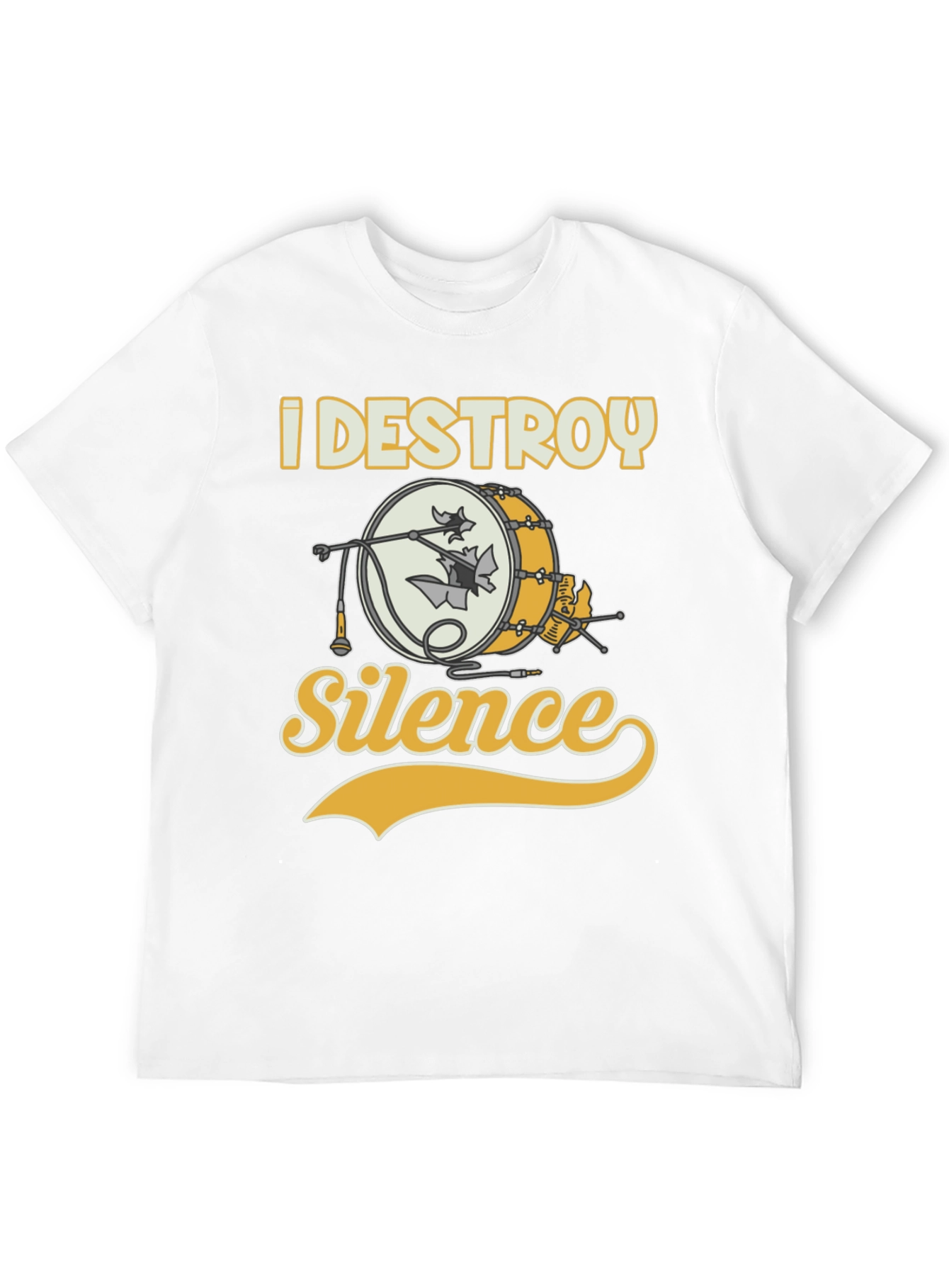 I Destroy Silence Drummer T-Shirt - Black