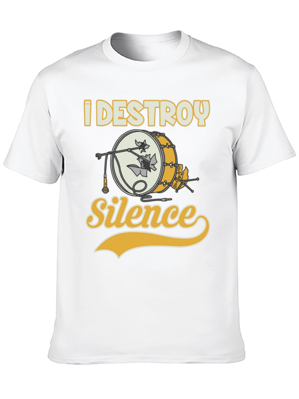 I Destroy Silence Drummer T-Shirt - Black