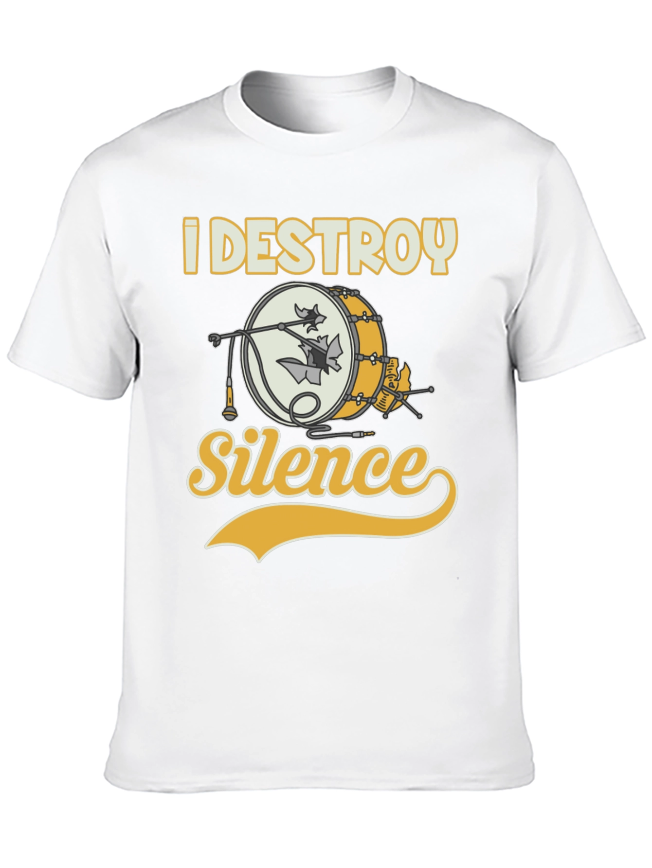I Destroy Silence Drummer T-Shirt - Black