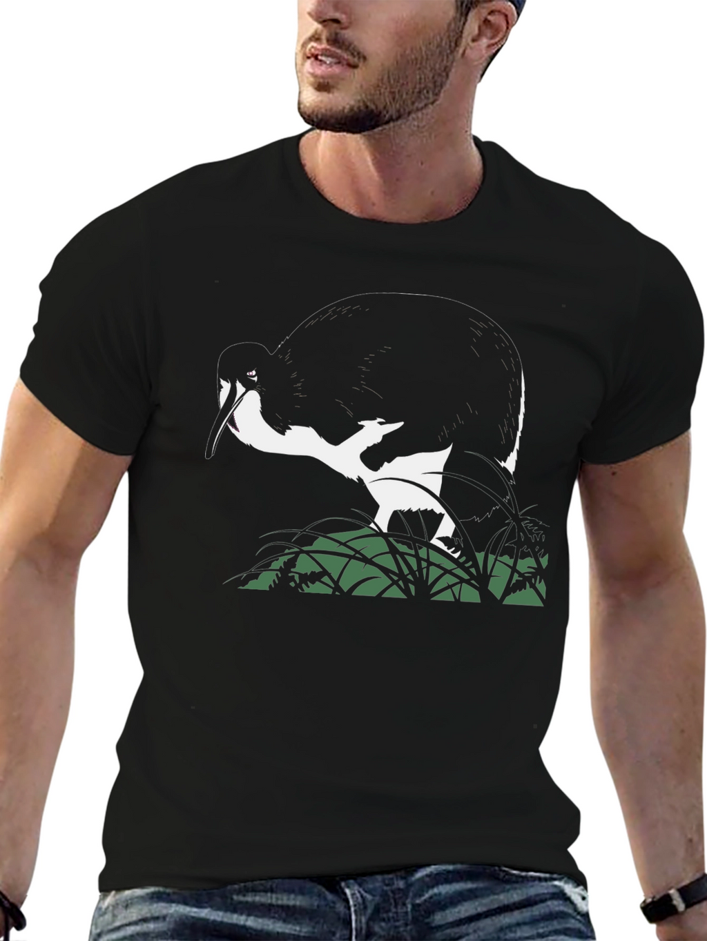 Black T-Shirt with Ibis Design
