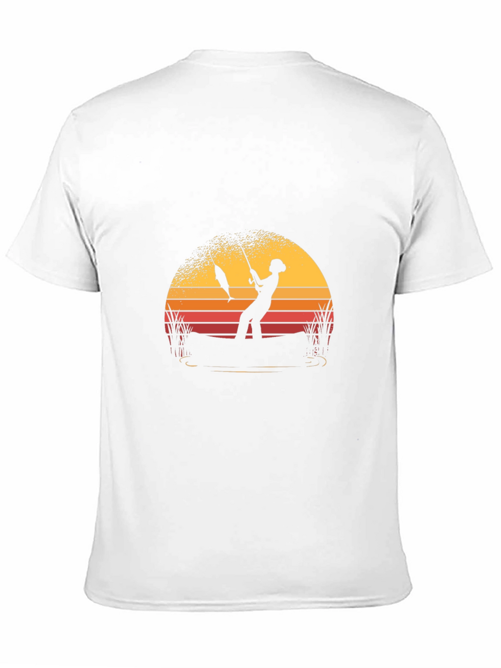 Fisherman Sunset Graphic T-Shirt - Black