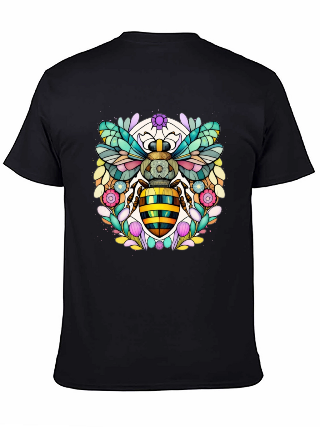Geometric Bee Graphic Tee - Modern Insect Art