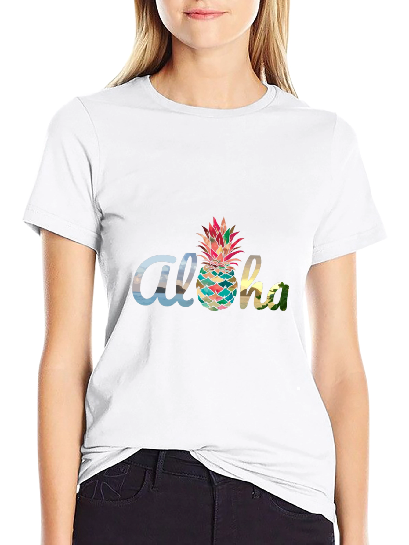 Aloha Pineapple Graphic T-Shirt - Tropical Vibes