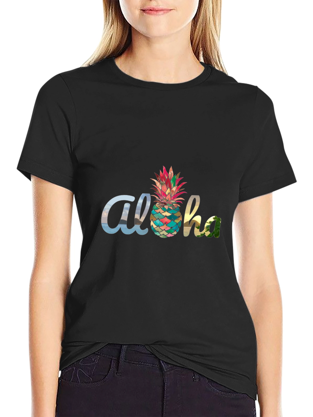 Aloha Pineapple Graphic T-Shirt - Tropical Vibes