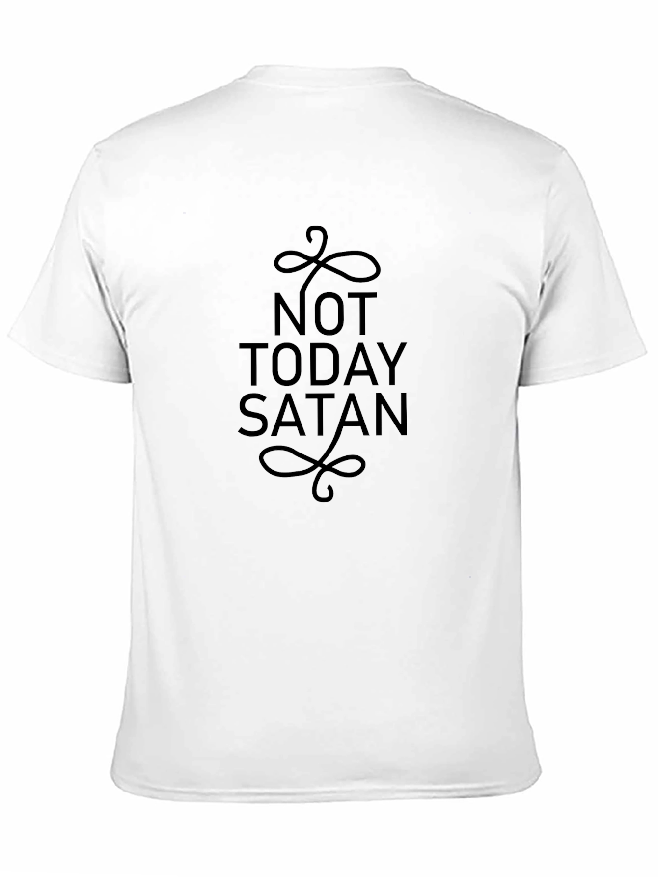 Not Today Satan T-Shirt Black Tee Graphic Print