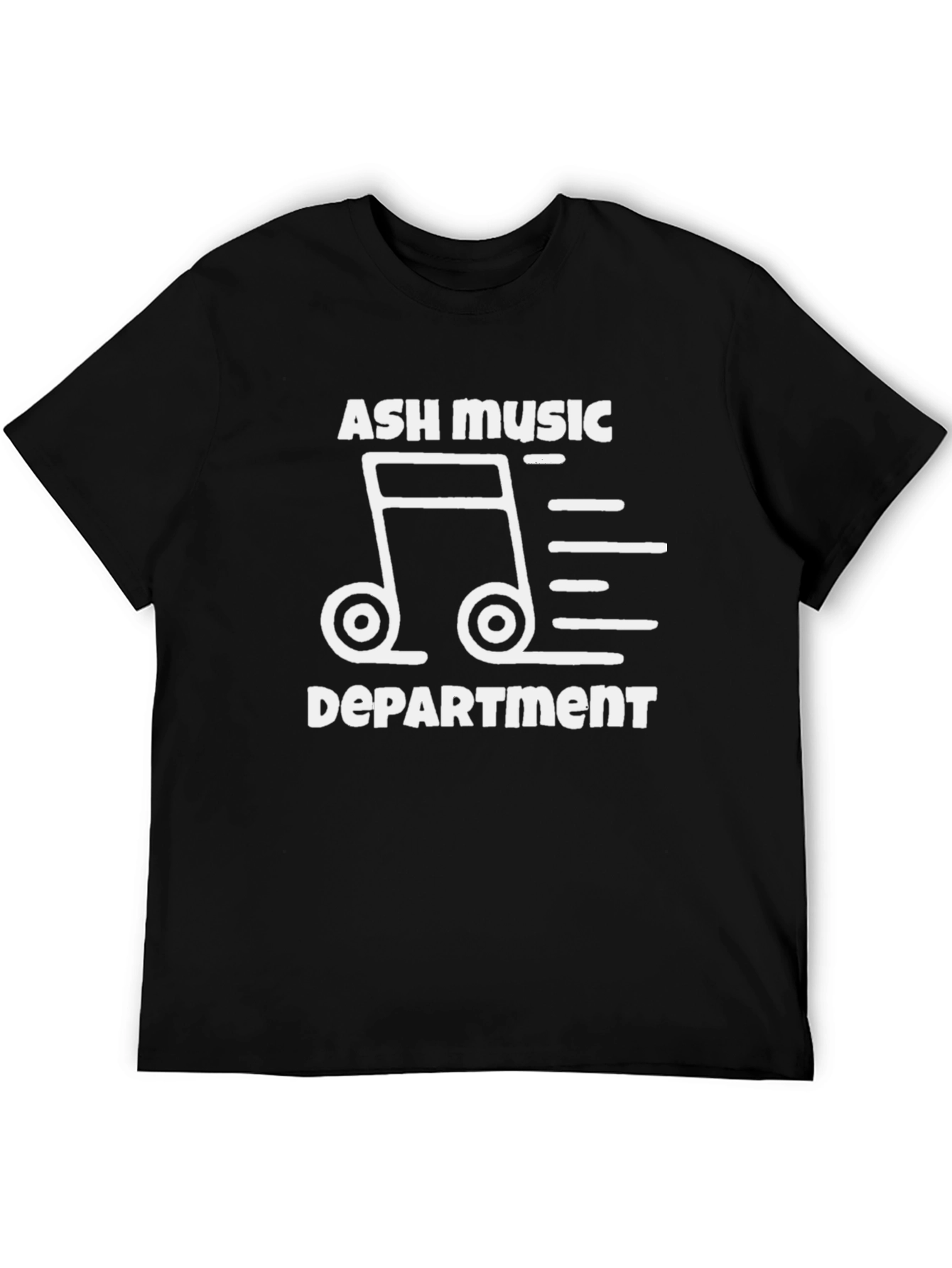 Ash Music Department Graphic Tee - Black Cotton T-Shirt