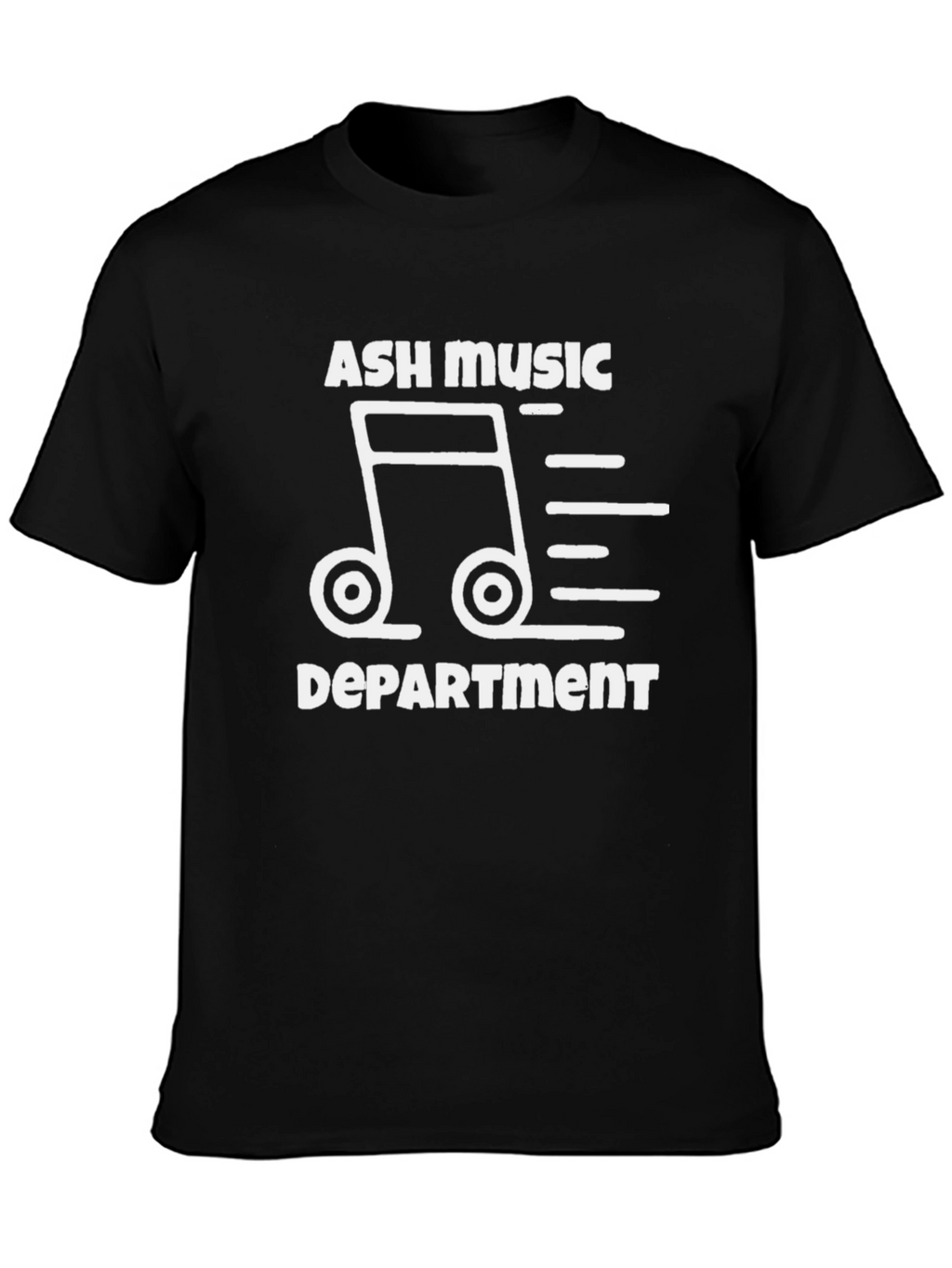 Ash Music Department Graphic Tee - Black Cotton T-Shirt