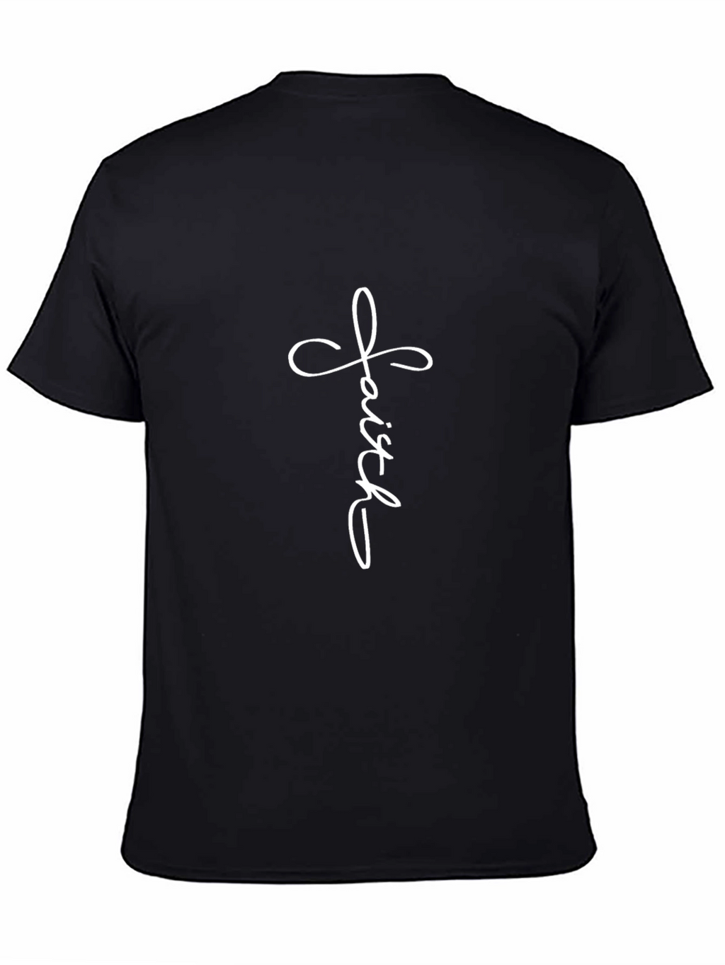 Faith Script Graphic Black T-Shirt