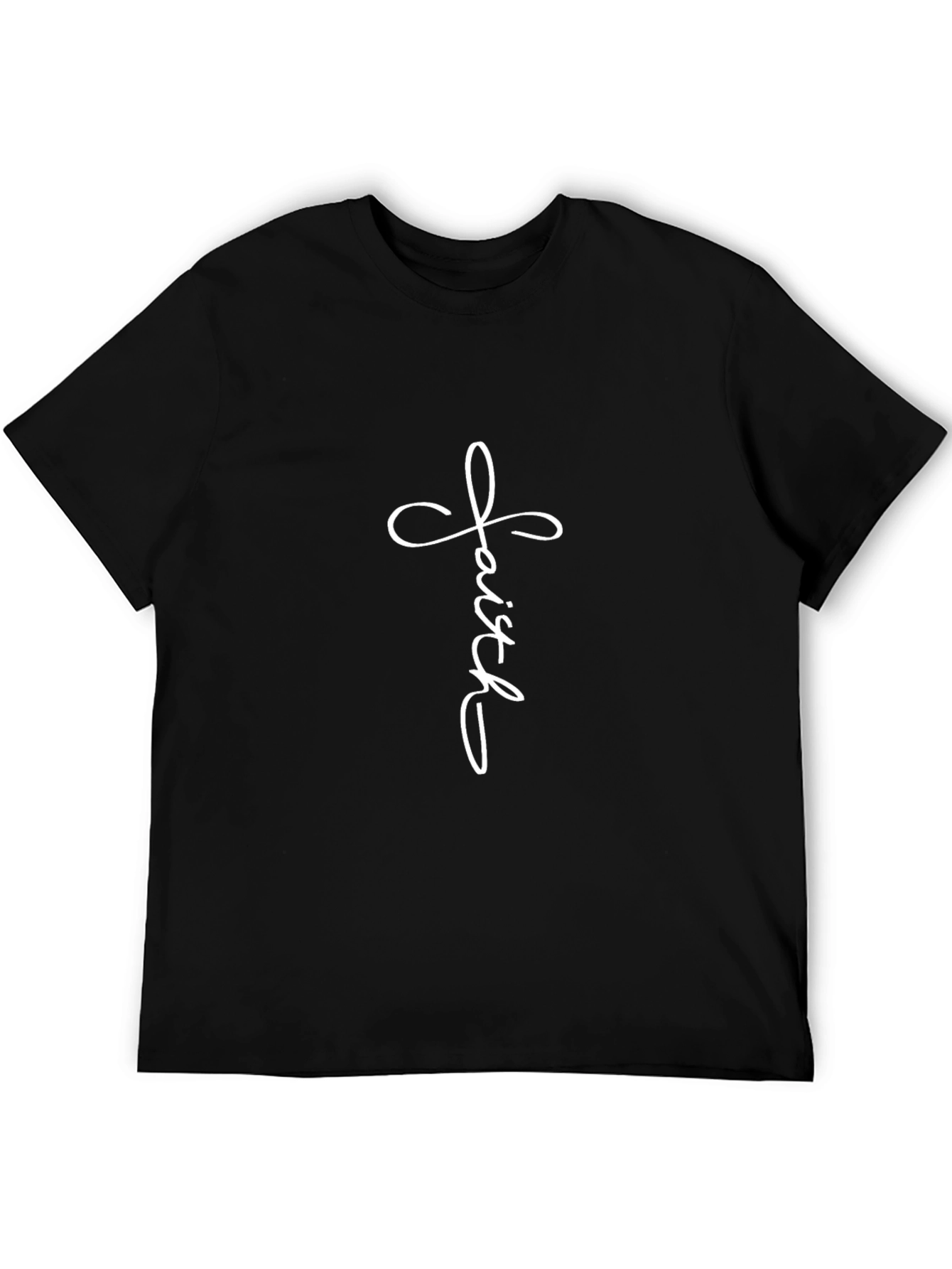 Faith Script Graphic Black T-Shirt