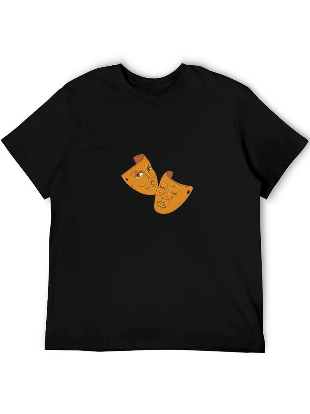 Drama Masks Graphic Black T-Shirt