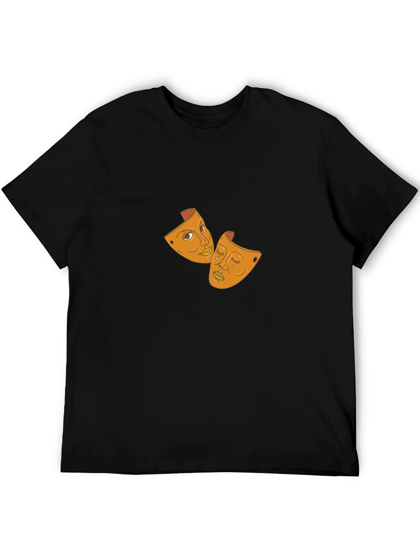 Drama Masks Graphic Black T-Shirt