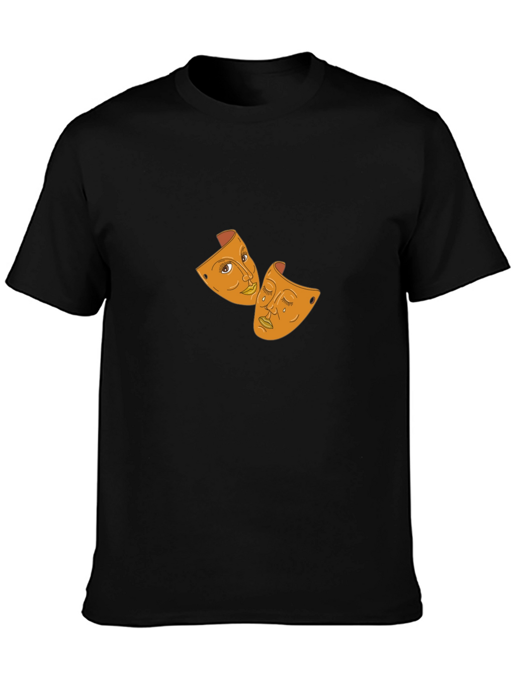 Drama Masks Graphic Black T-Shirt
