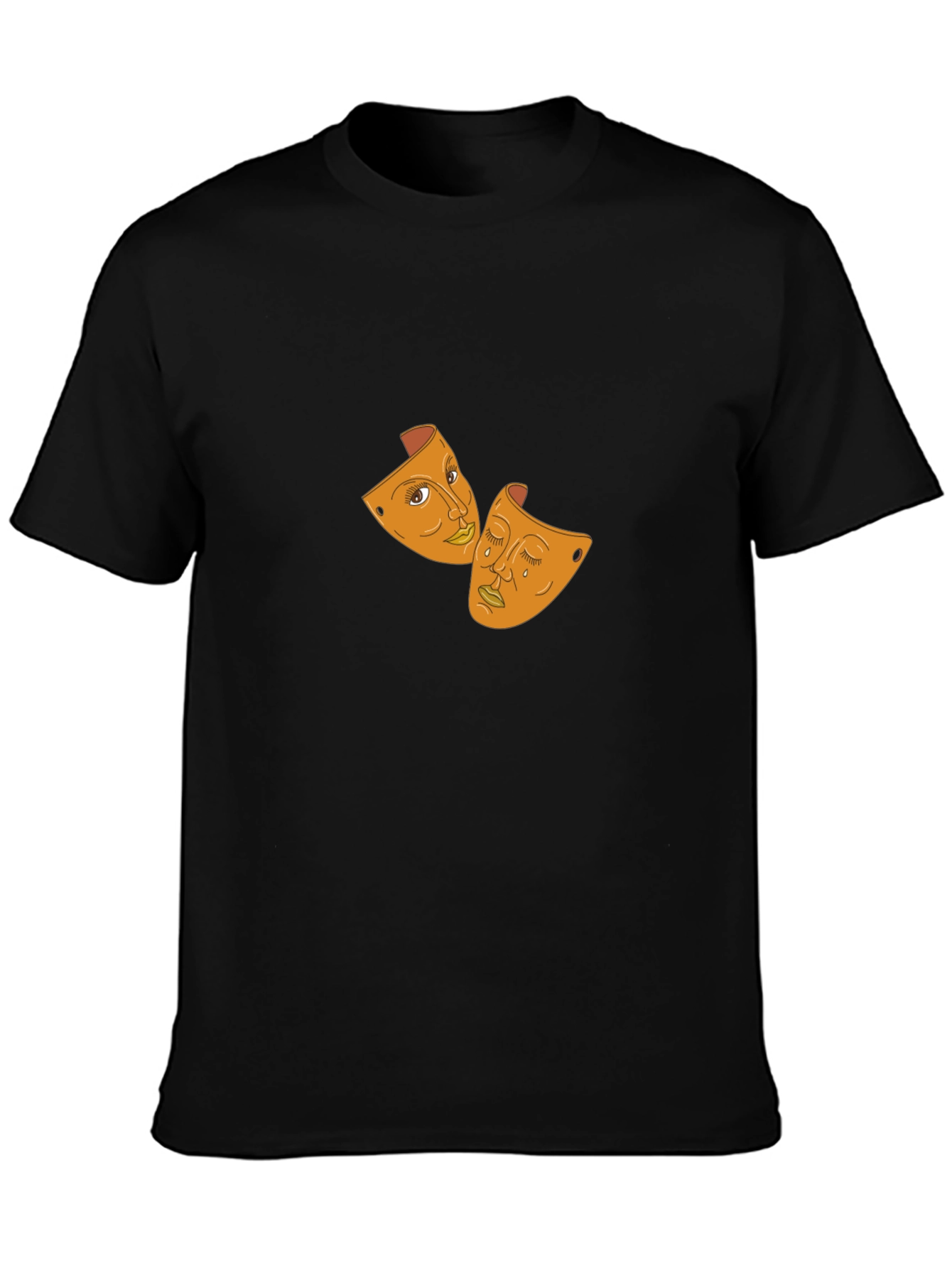 Drama Masks Graphic Black T-Shirt