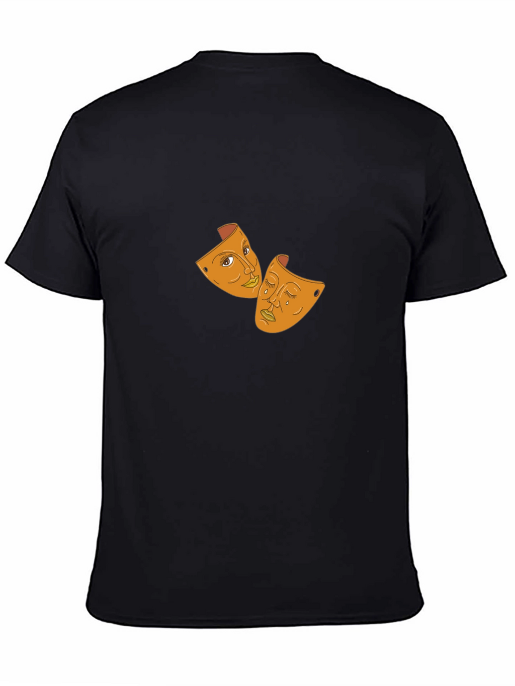 Drama Masks Graphic Black T-Shirt