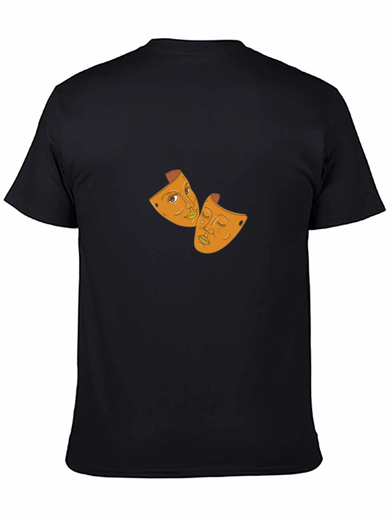 Drama Masks Graphic Black T-Shirt