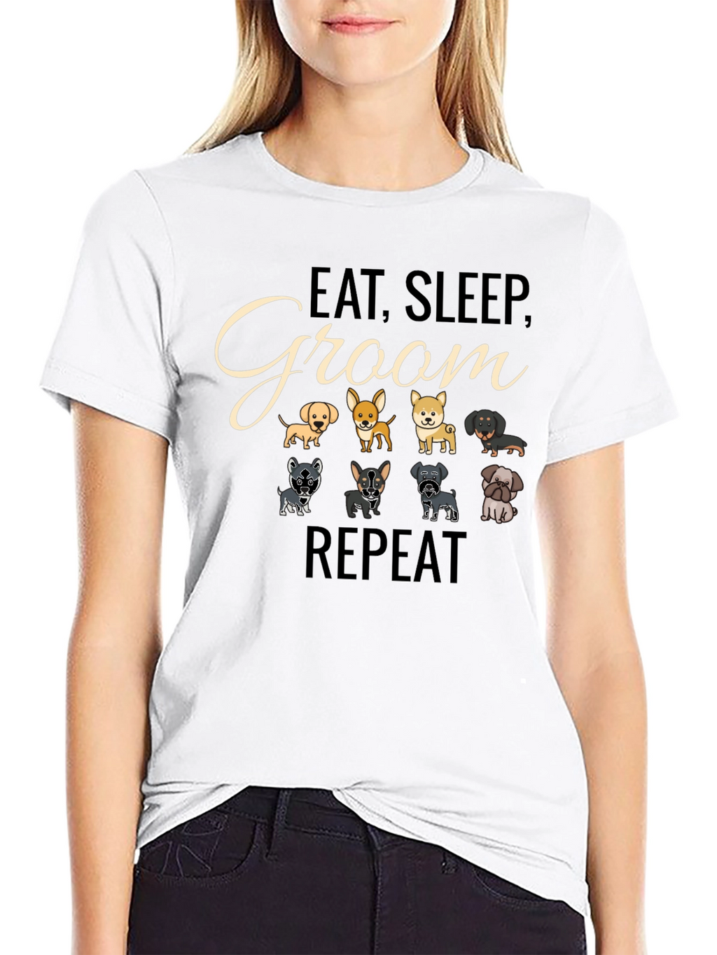 Eat Sleep Groom Repeat T-Shirt