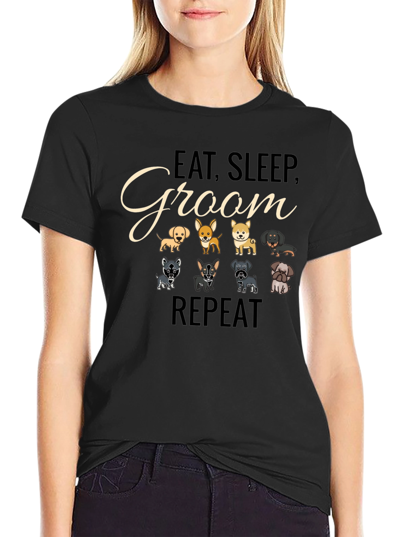 Eat Sleep Groom Repeat T-Shirt