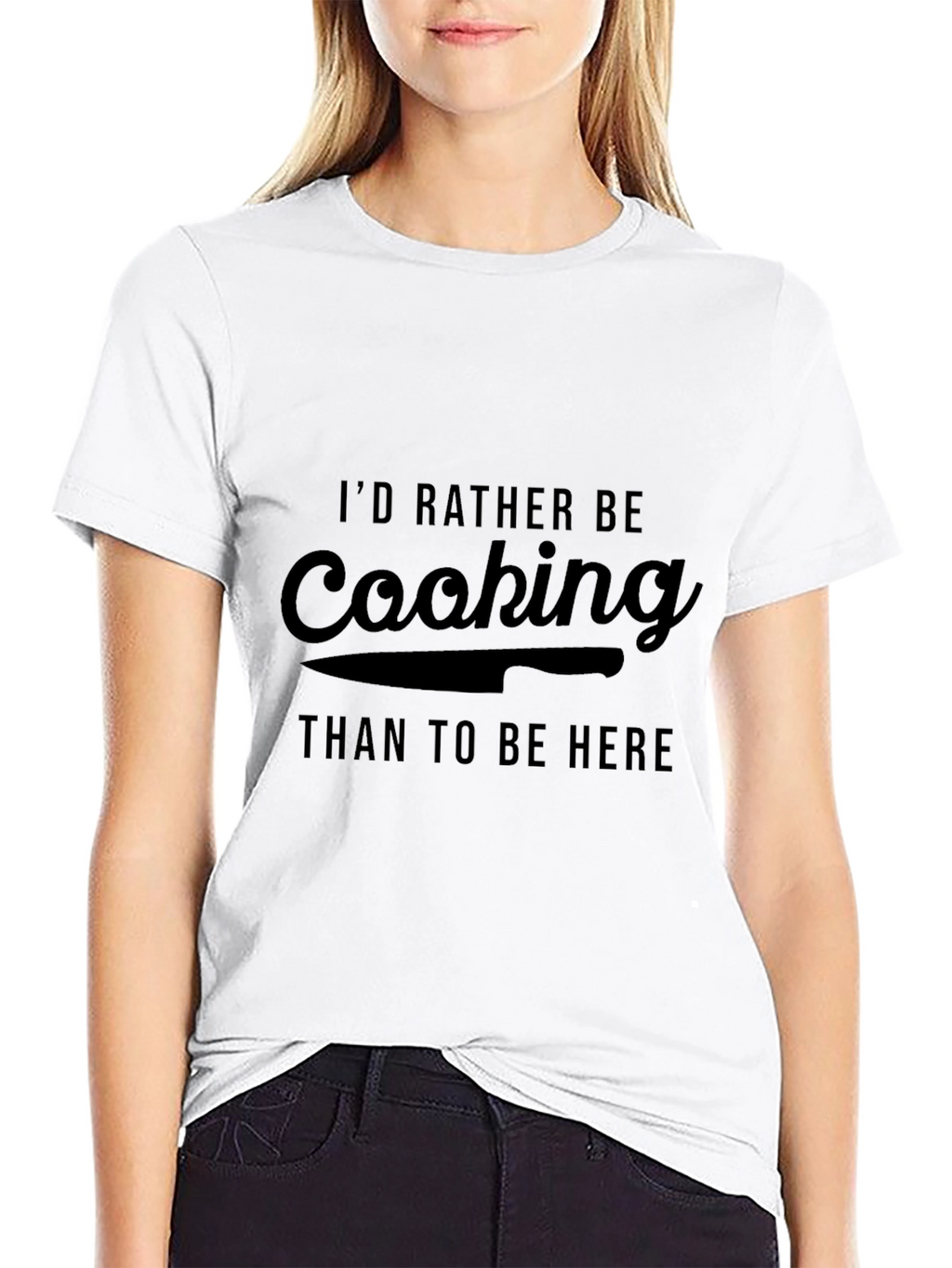 Cooking Fan T-Shirt: Id Rather Be Cooking