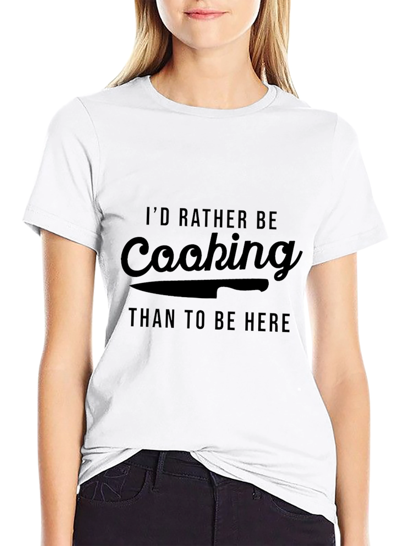 Cooking Fan T-Shirt: Id Rather Be Cooking