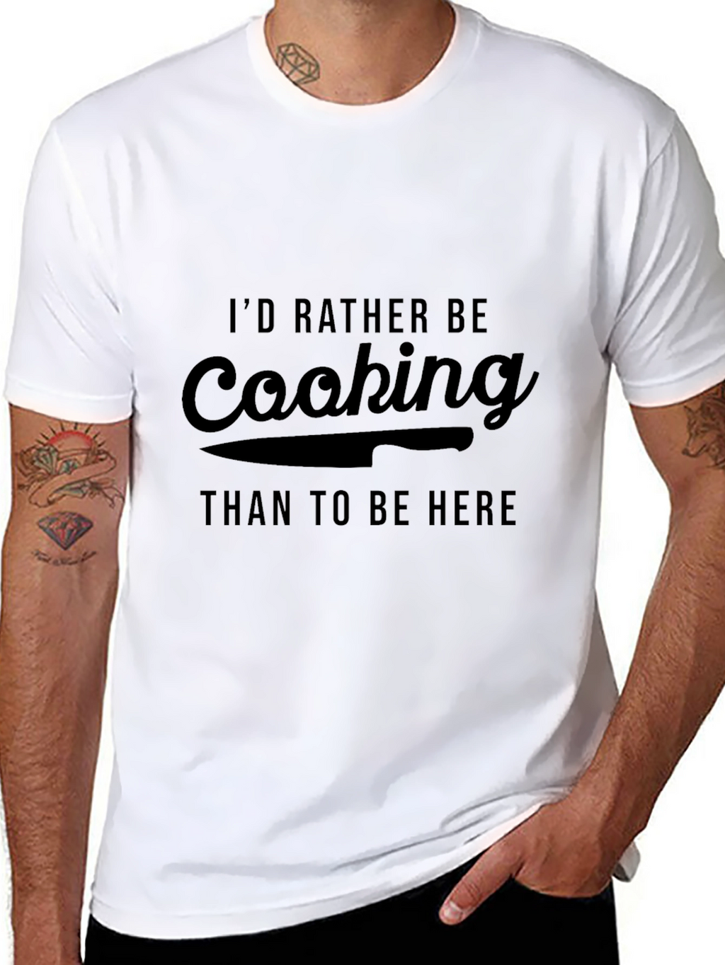 Cooking Fan T-Shirt: Id Rather Be Cooking