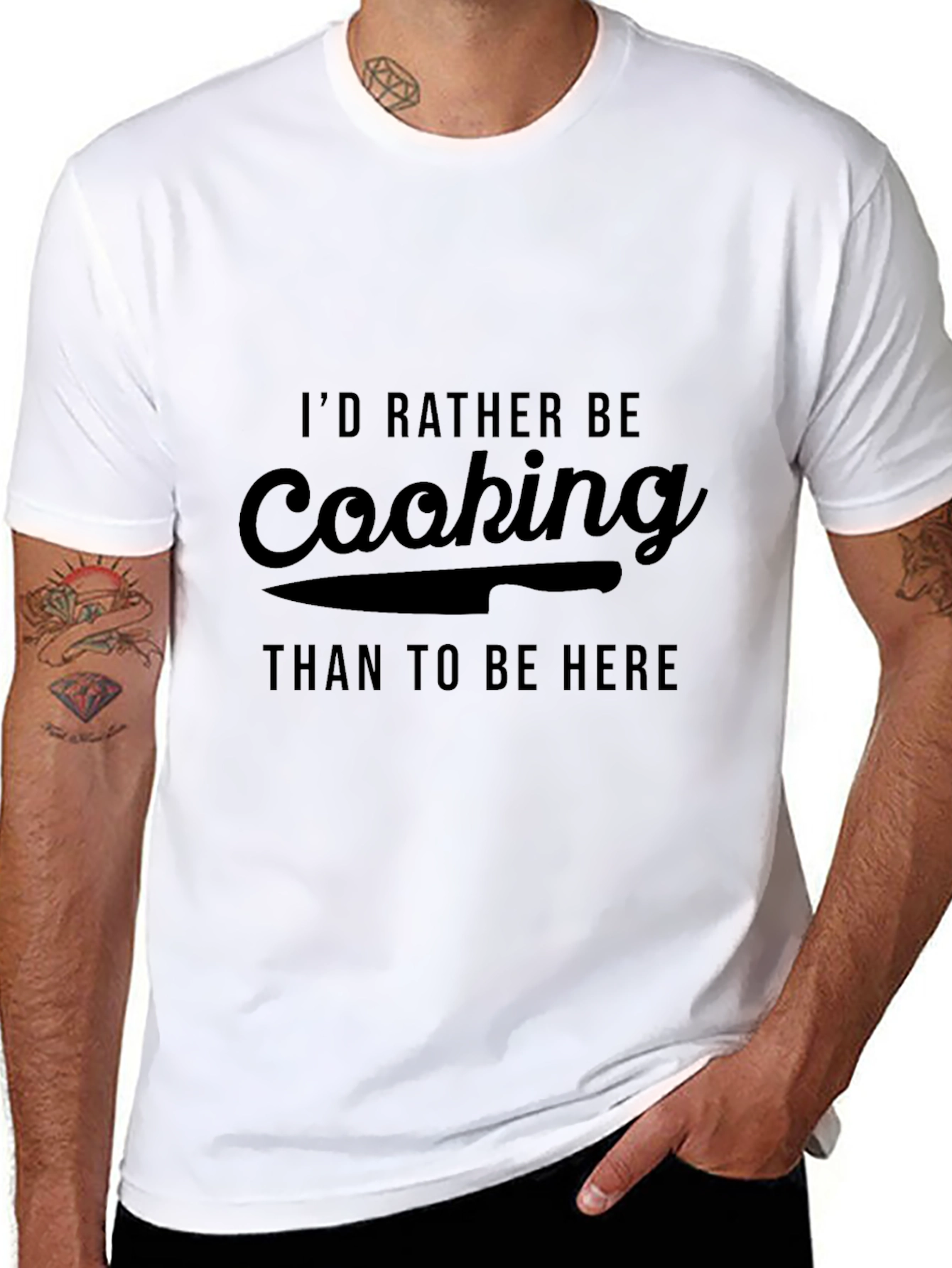 Cooking Fan T-Shirt: Id Rather Be Cooking