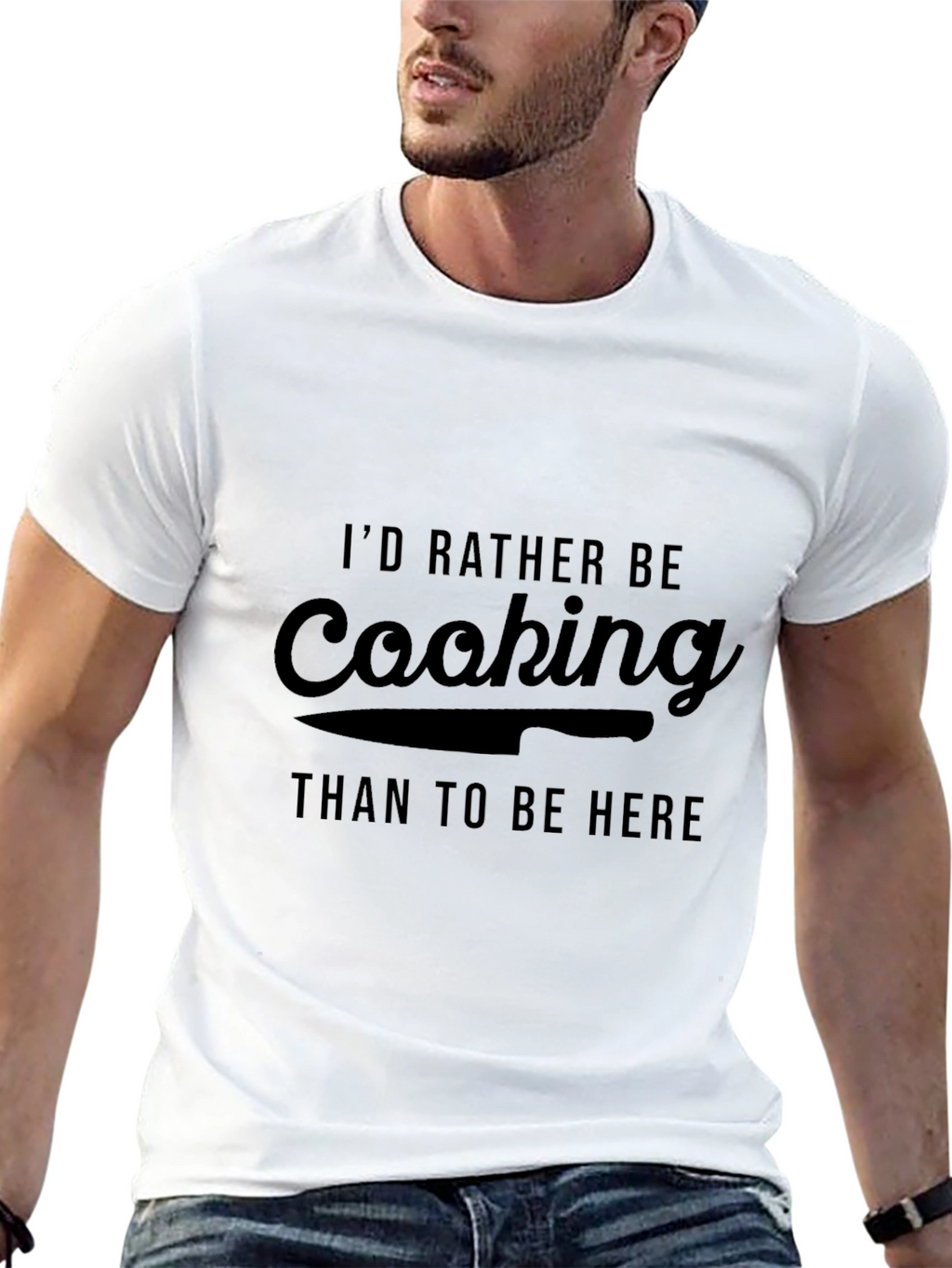 Cooking Fan T-Shirt: Id Rather Be Cooking