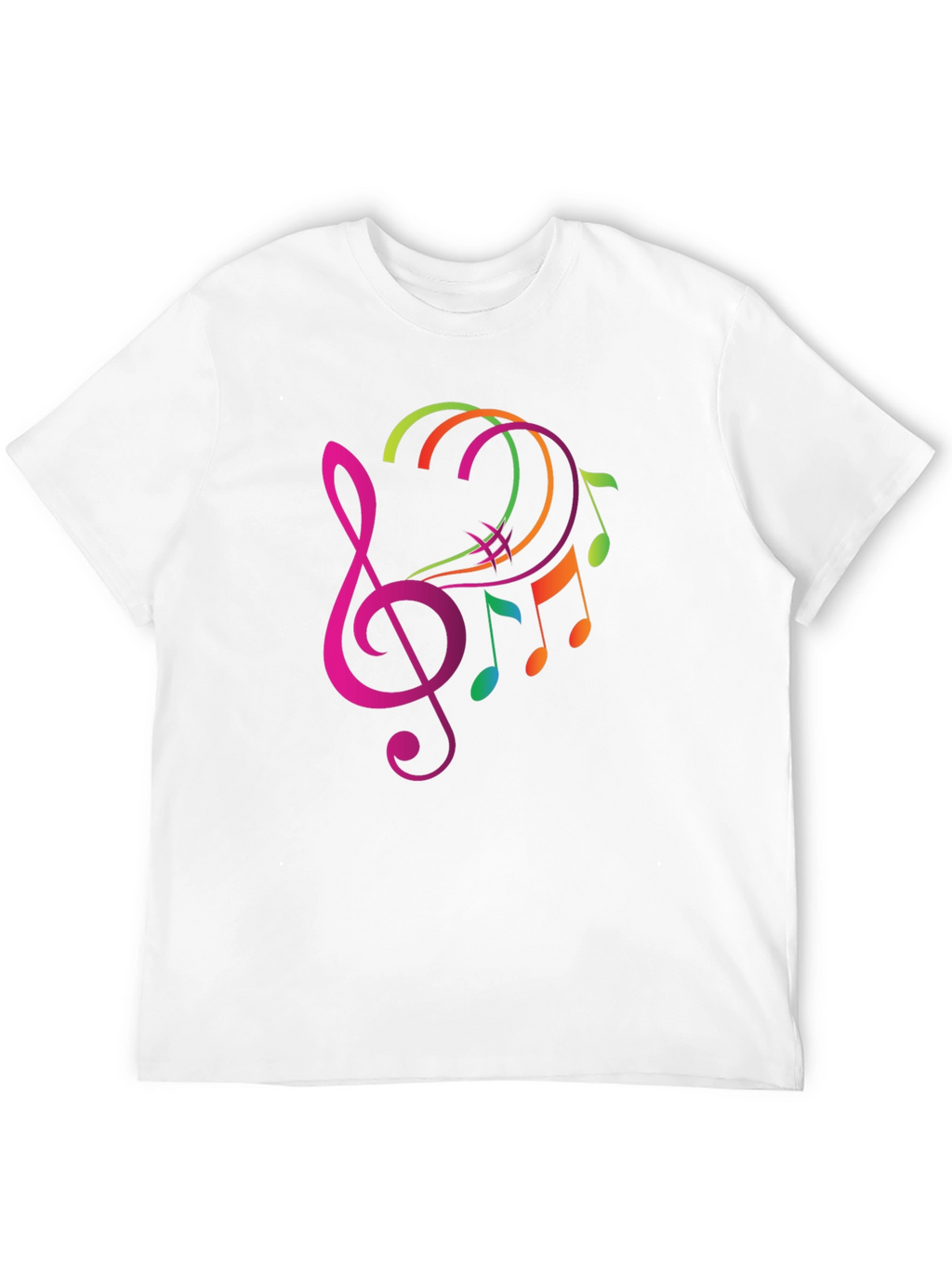 Musical Note Graphic Tee - Trendy Black T-Shirt