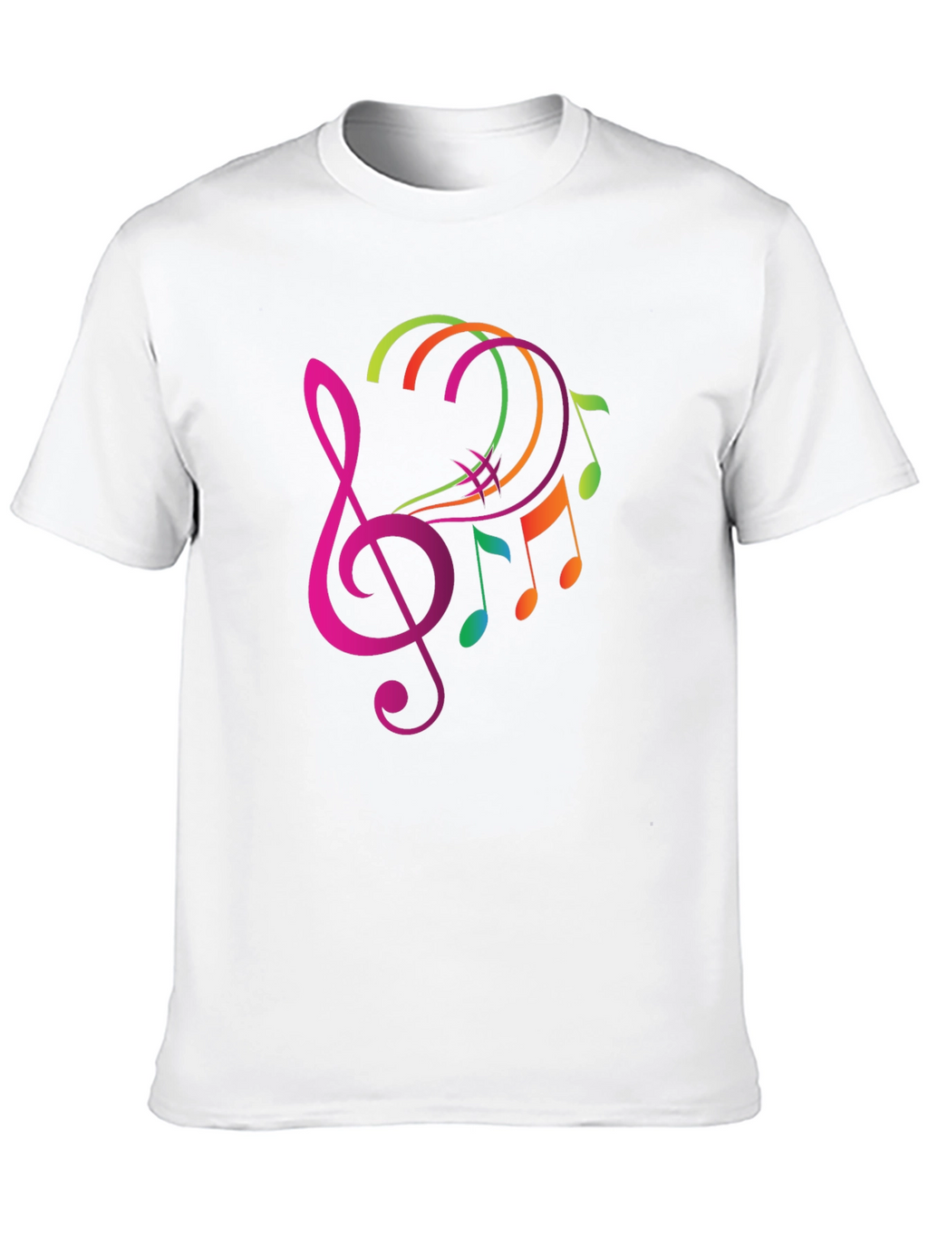 Musical Note Graphic Tee - Trendy Black T-Shirt
